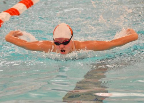 Warsaw's Audrey Curson enjoyed wins in the 100 back and two relays during Thursday's meet with NorthWood. (Photos by Nick Goralczyk)