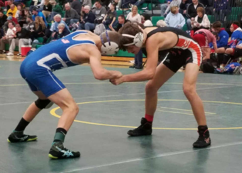 Riley Hogenson competes against Fort Wayne Carroll during the Northridge Super Duals Saturday. (Photos provided by Kris Hueber)