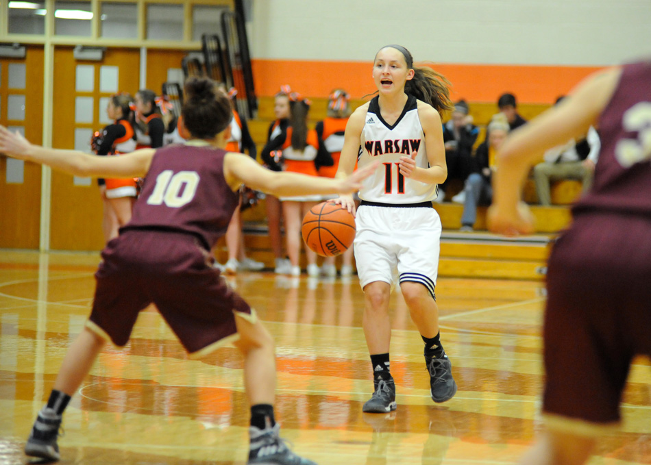 Warsaw's Mariah Rivera had one of the best games of her career in leading Warsaw to a 53-42 win over Columbia City Tuesday night. (Photos by Mike Deak)