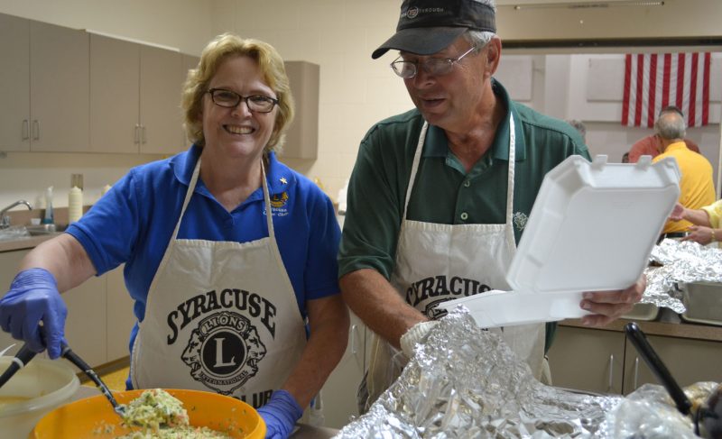 Marie Butler-Knight and Don Yoder at Syracuse Lions Fish Fry