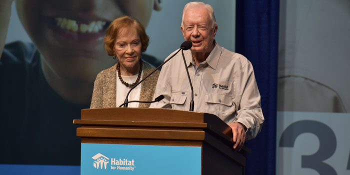 Rosalynn and Jimmy Carter speak in South Bend for Habitat for Humanity