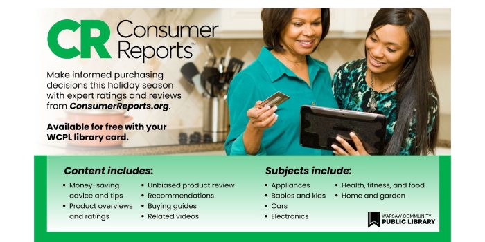 Warsaw Community Public Library – Spend Smarter With Your Library Card