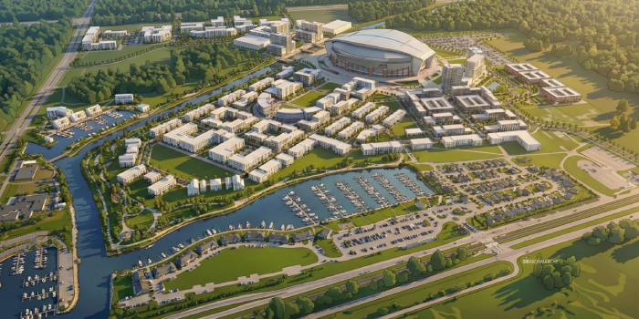 Portage Unveils $5B Stadium, Lakefront District Pitch For Chicago Bears